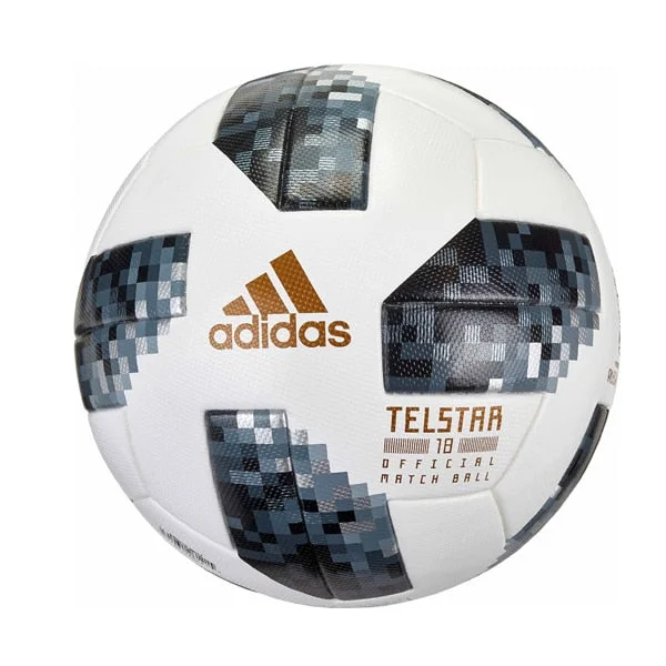 Football With Durable Panels-adidas FIFA World Cup Telstar 18 Official Match Ball White/Black/Metallic Silver