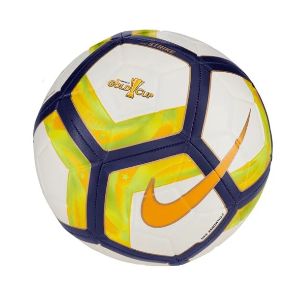 Football For Warm-Ups-Nike Gold Cup 2017 Strike Soccer Ball White/University Gold/Blue Cobalt