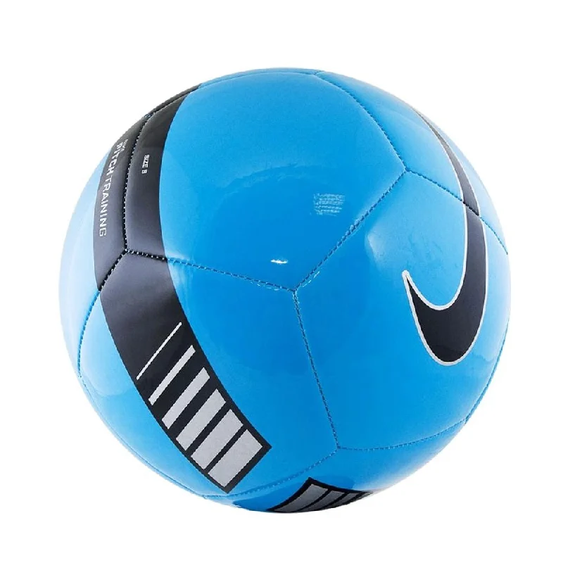 Football With Neon Colors-Nike Pitch Training Ball Cyan/Silver/Black