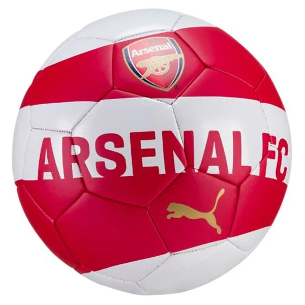 Football With Grip Feel-PUMA Men's Arsenal FC Fan Soccer Ball Chili Pepper/White