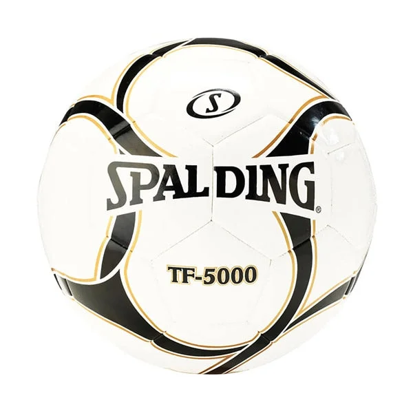 Football With Cardio Sessions-Spalding NFHS TF-5000 Soccer Ball  White/Gold