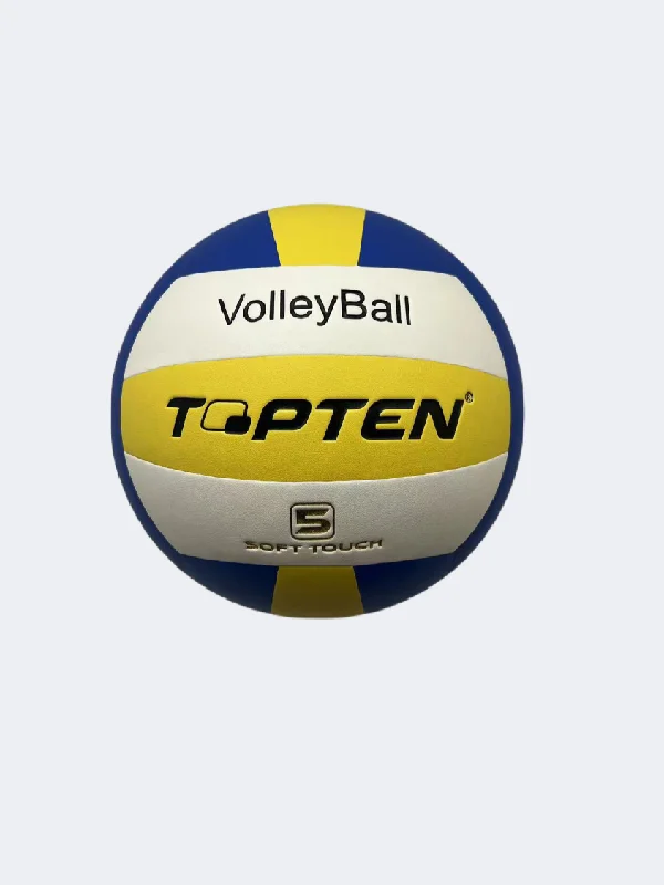 Football For Fitness Goals-Topten Accessories Volley Ball Blue/Yellow/White