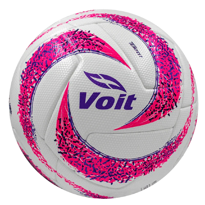 Football With 90s Throwback-Voit Tempest Pink Apertura 23 Official Match Soccer Ball