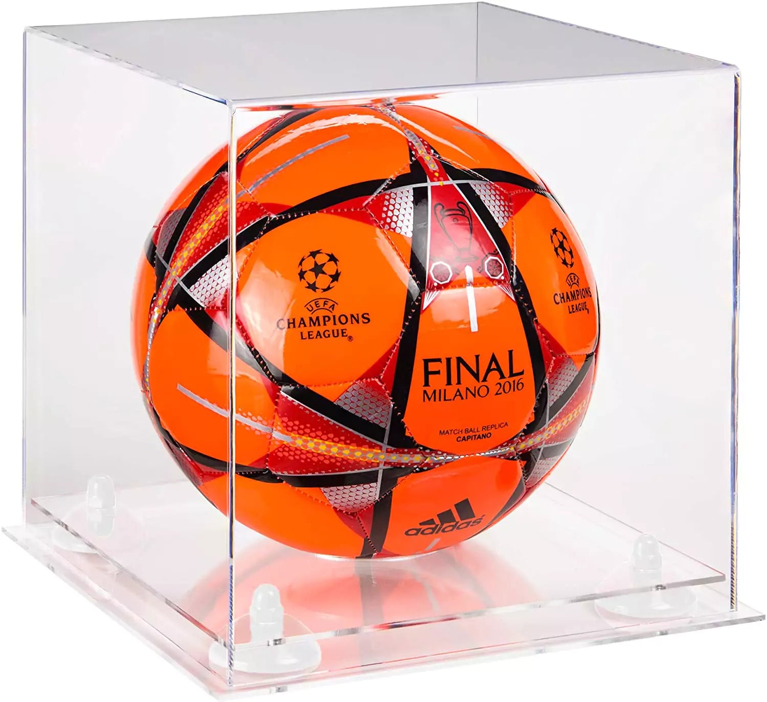 Football For Junior Leagues-Acrylic Soccer Ball Display Case - Clear (B02/A027)