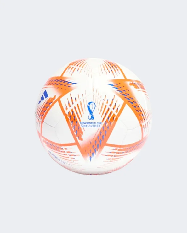 Football With Rubber Grip-Adidas Al Rihla Club Unisex Football Ball White/Orange