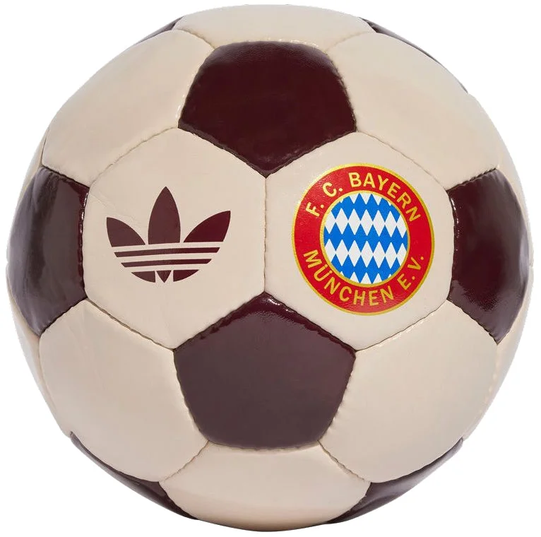 Football With Kids’ Size-adidas Bayern Munich Club Trefoil Ball 24/25 (Linen/Red)