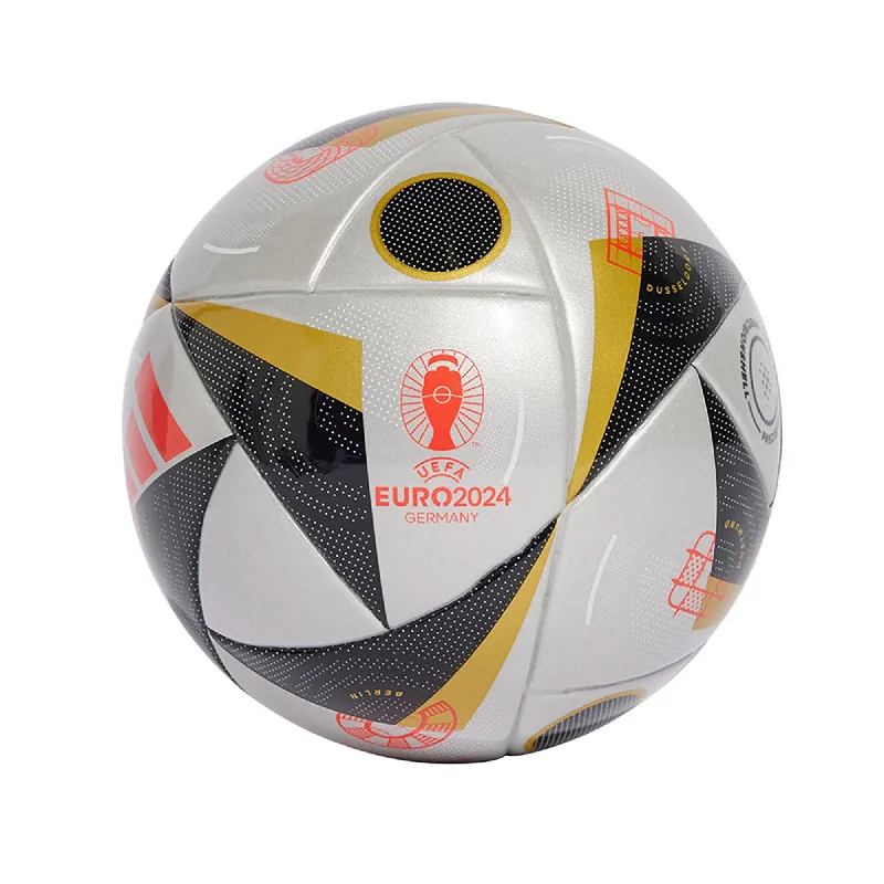 Football With Champion Design-adidas Euro 2024 Final Mini Ball (Silver Metallic/Solar Red)