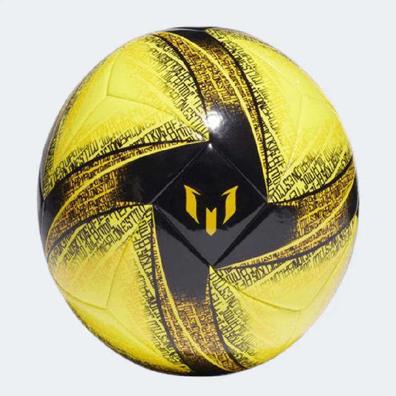 Football With Official Size-Adidas Messi Club Unisex Football Ball Yellow/Gold