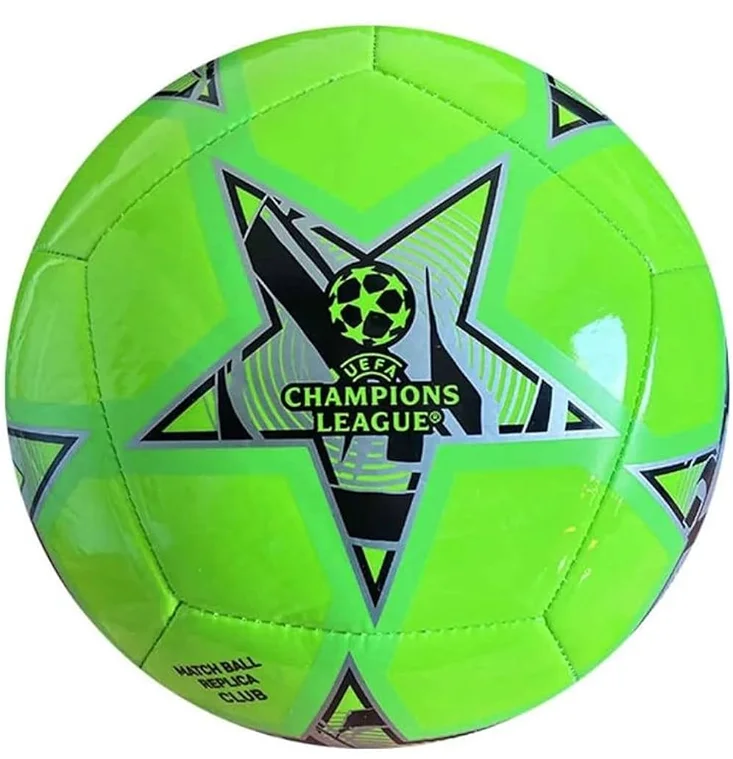 Football With Spring Colors-adidas UEFA Champions League Club Ball 23/24 (Solar Green/Silver Metallic)