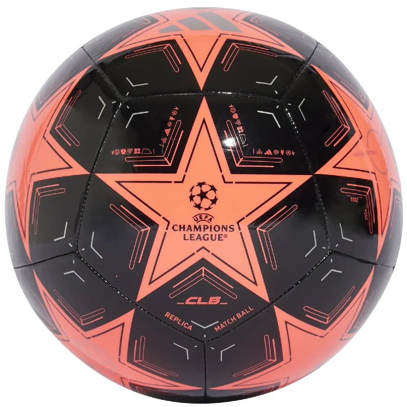 Football With Spiral Accuracy-adidas UCL Club Ball 24/25 (Turbo/Black/Silver Metallic)