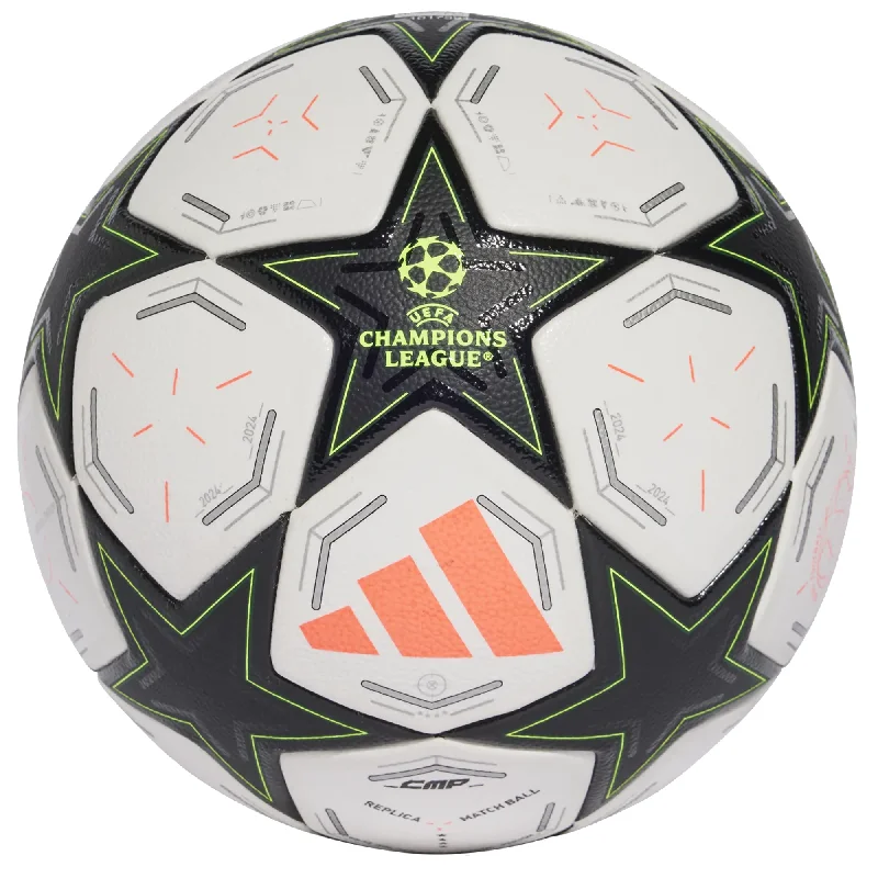 Football For Warm-Ups-adidas UCL Competition Ball 24/25 (White/Black/Solar Yellow)