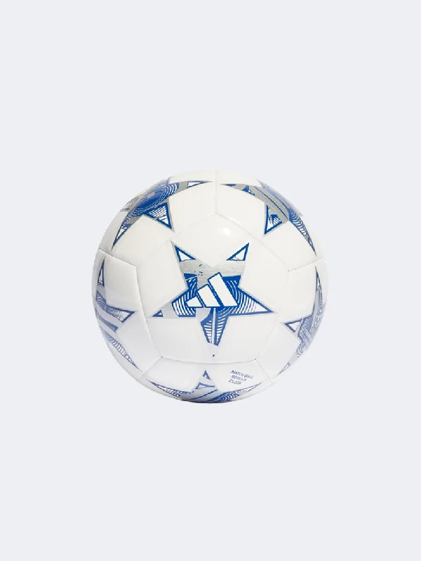 Football With Subtle Lines-Adidas Ucl Clb Unisex Football Ball White/Blue/Silver