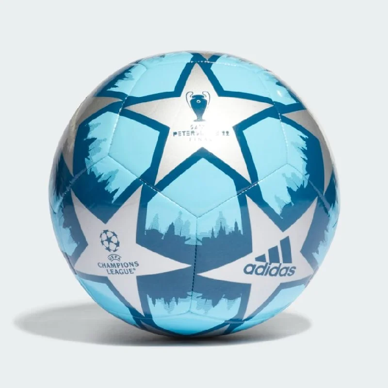 Football With Youth Size-Adidas Ucl Club St. Petersburg Unisex Football Ball Blue/Silver