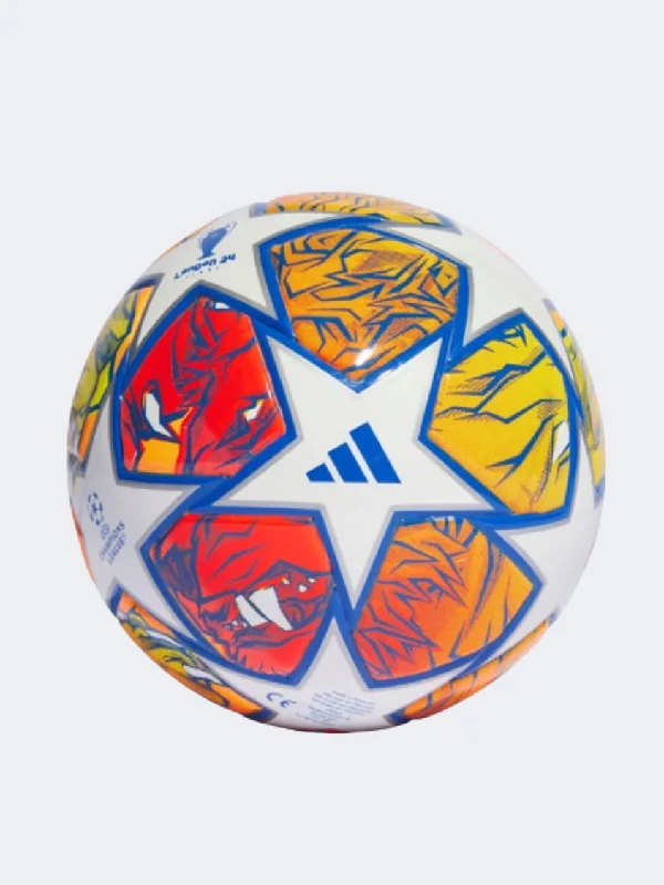 Football With Bold Designs-Adidas Ucl Mini Unisex Football Ball White/Blue/Orange