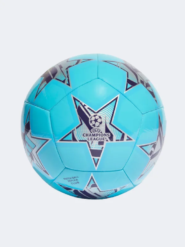 Football With Stylish Patterns-Adidas Ucl Unisex Football Ball Cyan/Purple/Silver