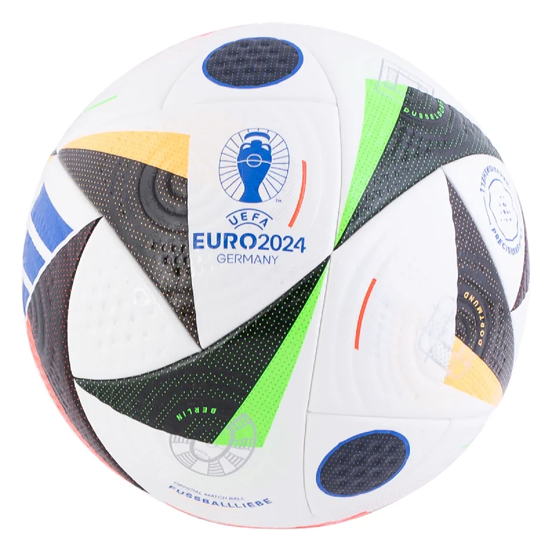 Football With Twitter Buzz-adidas UEFA Euro Pro Official Match Ball 2024 (White/Black/Glory Blue)