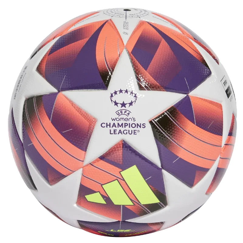 Football For Long Games-adidas WUCL League Top Ball 24/25 (White/Turbo/Silver Metallic)