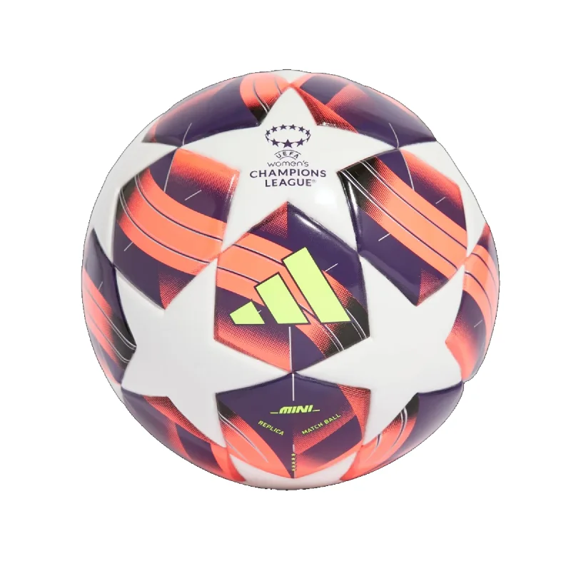 Football With Cool-Down Fun-adidas WUCL Mini Ball 24/25 (White/ Turbo/ Silver Metallic)