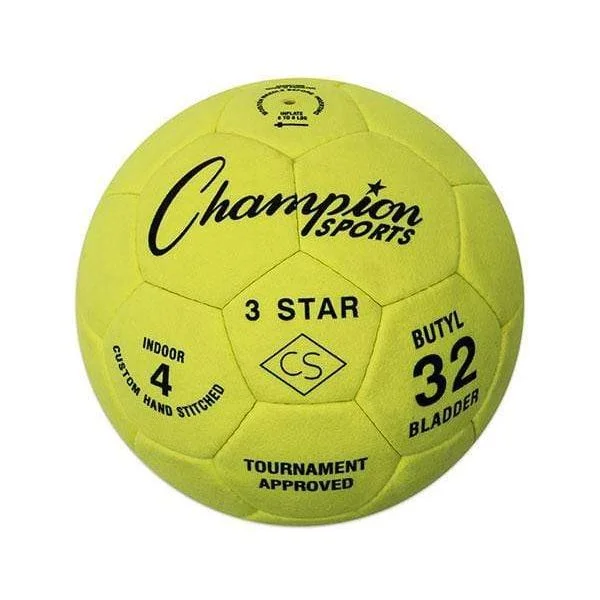 Football For Trendsetters-Champion Sports Size 4 Three Star Indoor Soccer Ball 3STAR4