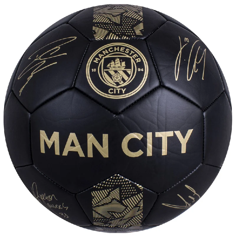 Football For Team Spirit-Manchester City FC Football - Signature Gold