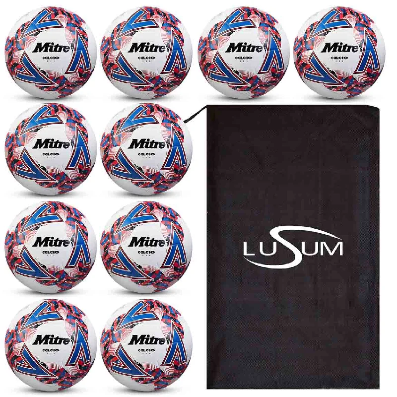 Football With Pro-Grade Build-Mitre Calcio Evo Footballs x 10 Training Balls