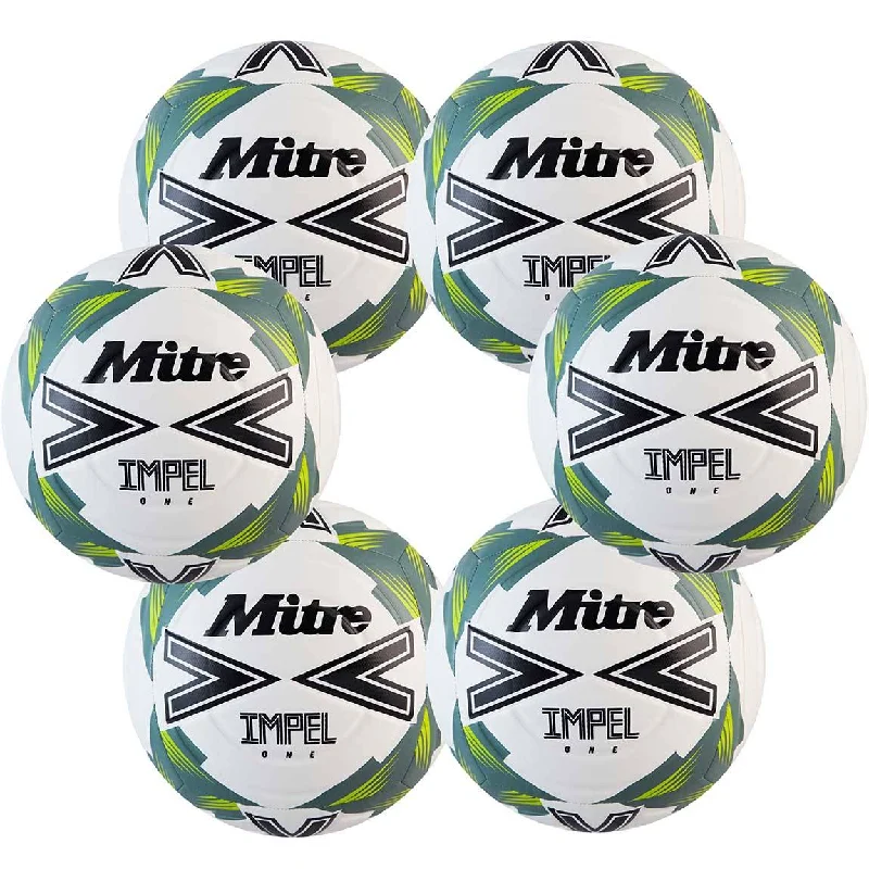 Football For Skill Practice-Mitre Impel One 6 Ball Training Football Pack