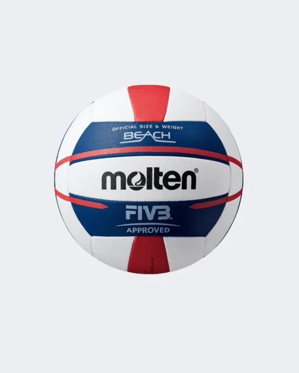 Football With Synthetic Leather-Molten Fivb Approved Elite Unisex Volley Ball White/Red/Navy