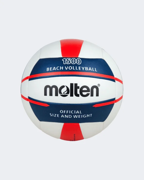 Football With Durable Material-Molten Unisex Volley Ball White/Red/Navy