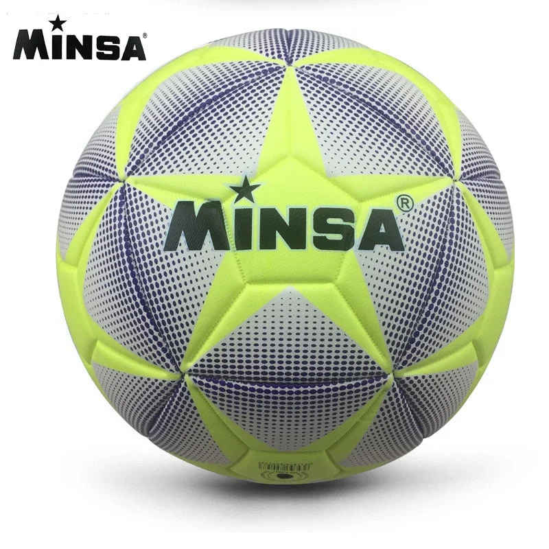 Football With Small Town Feel-New Brand MINSA High Quality A++ Standard Soccer Ball PU Soccer Ball Training Balls Football Official Size 5 and Size 4 bal