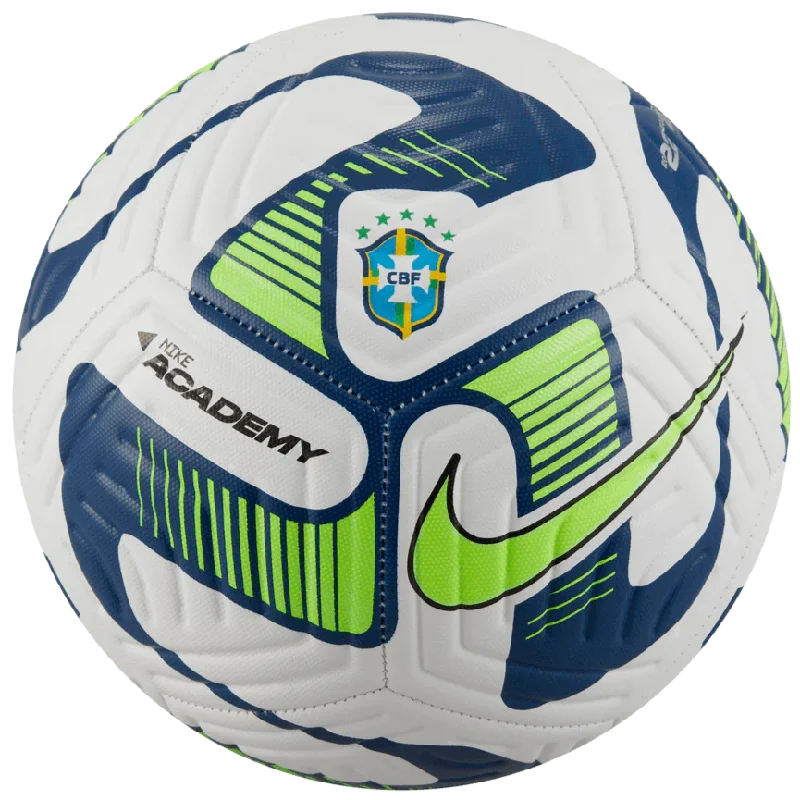 Football For Backyard Fun-Nike 2023 Academy CBF Training Ball - White-Navy-Lime