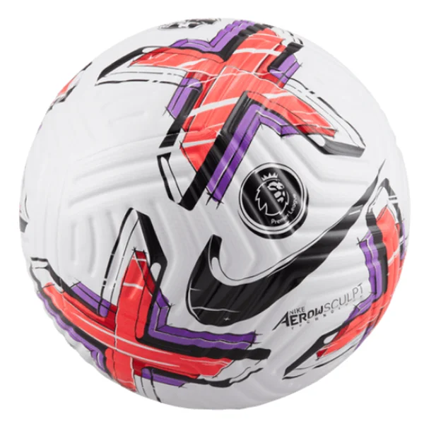 Football With Holiday Editions-Nike Premier League Flight Ball 22/23 (White/Bright Crimson)