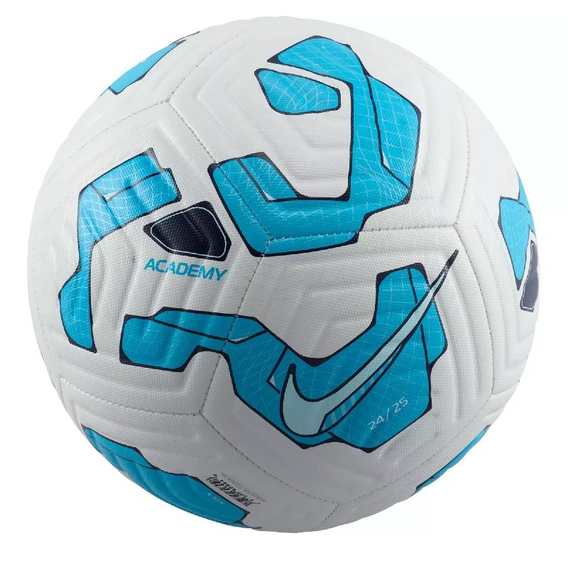 Football With Smooth Roll-Nike Academy Ball 24/25 (White/Aqua)