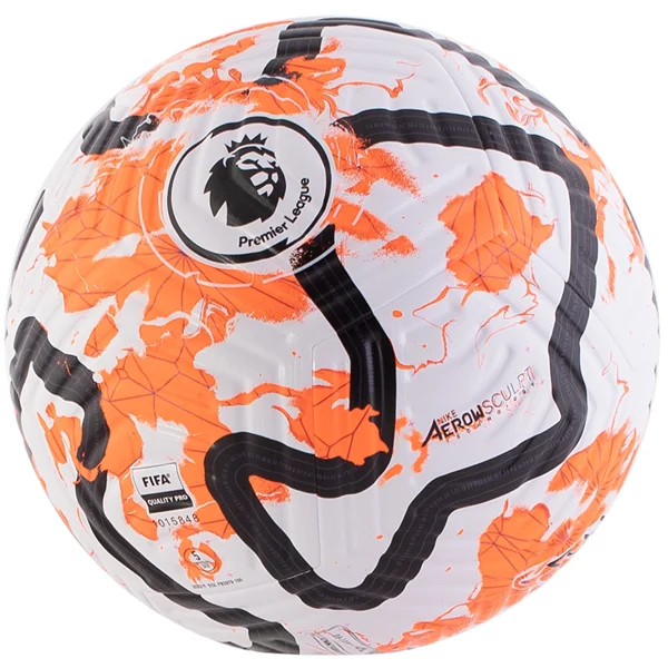 Football For Winter Fields-Nike Premier League Flight Official Match Ball 23/24 (White/Total Orange)