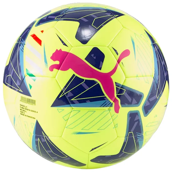 Football With Pro Specs-Puma Orbita 1 Serie A MS Ball 22/23 (Lemon Tonic/Sunset Glow)