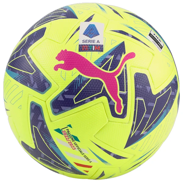 Football With Junior Weight-Puma Orbita 1 Serie A Pro Official Match Ball 22/23 (Lemon Tonic/Sunset Glow)