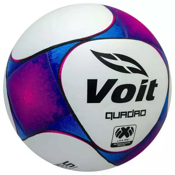 Football With Retro Panels-Voit Quadro Hybrid Tech Ball