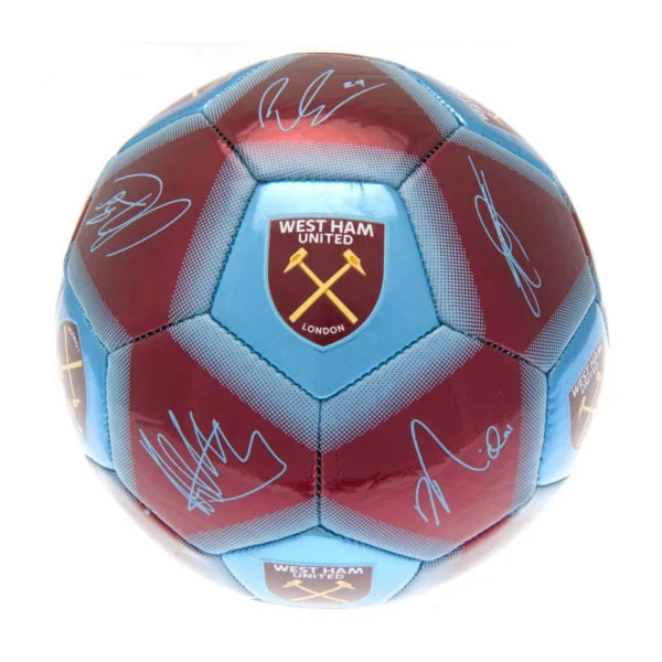 Football With Long-Lasting Air-West Ham United FC Skill Ball Signature