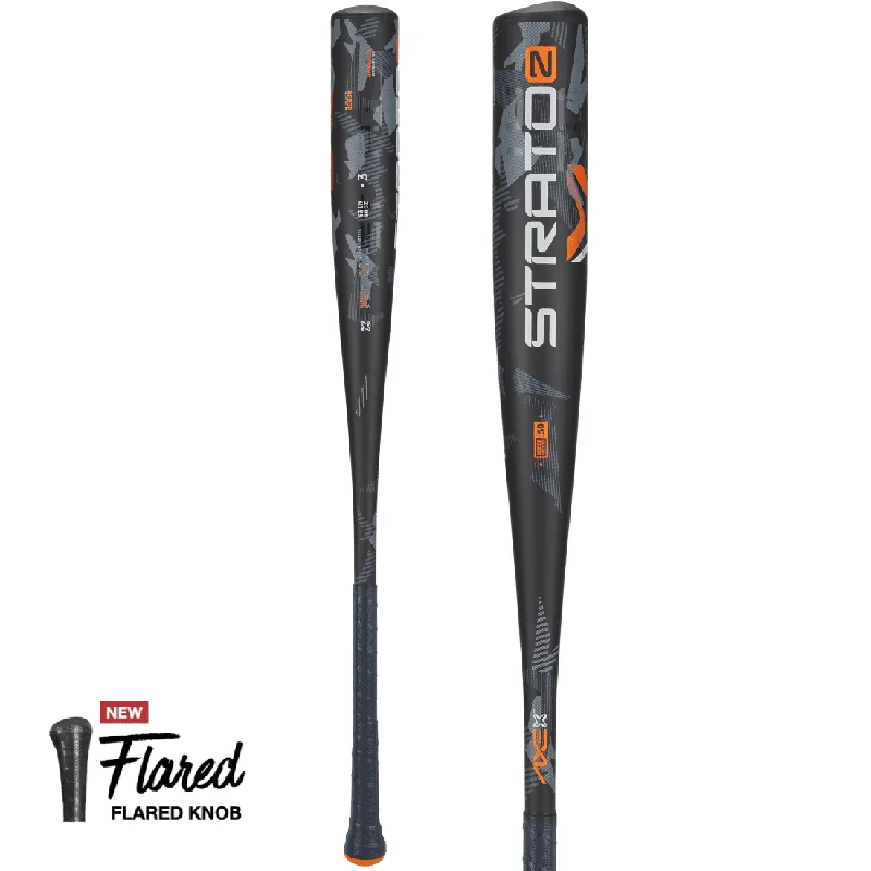 Baseball Bat With Wood Finish-2024 AXE Strato 2 BBCOR (-3) Baseball Bat Flared Handle: L137M-FLR