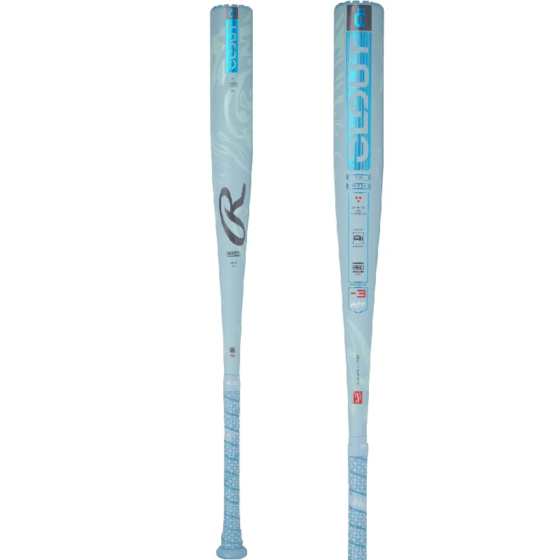 Baseball Bat With Neon Accents-2025 Rawlings Clout AI (-3) BBCOR Baseball Bat: RBB5C3