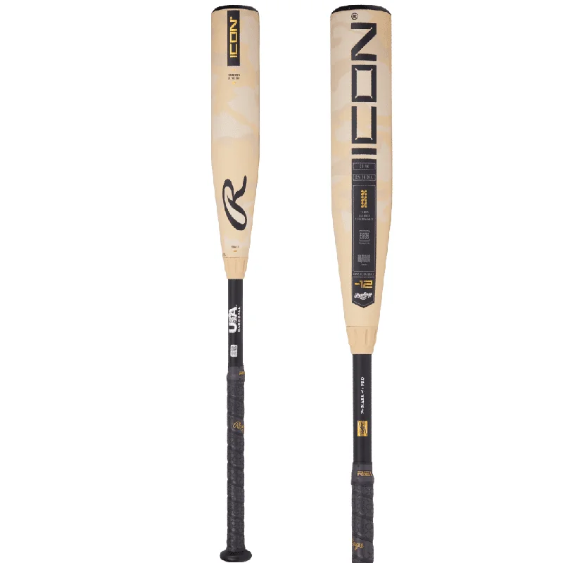 Baseball Bat For Arm Comfort-2025 Rawlings Icon 2 5/8" USA Baseball Bat: -12, -10, -8