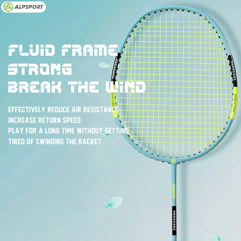 Badminton Racket For Aggressive Style-ALPSPORT 4U BADMINTON RACKET-GEMINI