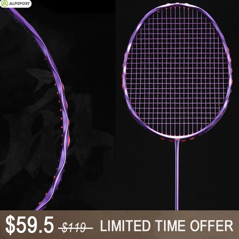 Badminton Racket For High School Players-V5 5U Wavy BADMINTON RACKET