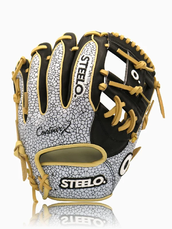 Baseball Bat With MLB Logos-Black-Camel Cement ContourX™ Series Infielder's Glove - 11.50 Inch RHT