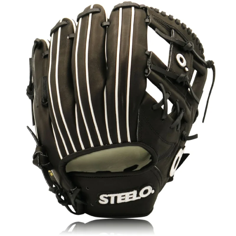 Baseball Bat With Kids’ Size-Black 'Hype 1' PRO HYDE™ Series Infielder's Glove - 11.50 Inch RHT