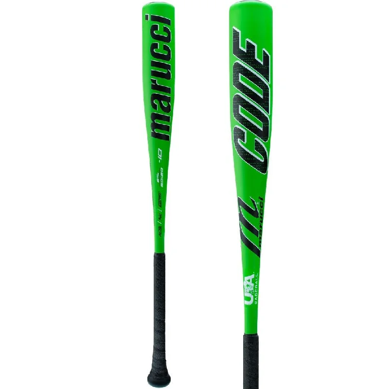 Baseball Bat With Line Drives-Marucci Code 2 5/8" USA (-10) Baseball Bat: MSBCD10USA