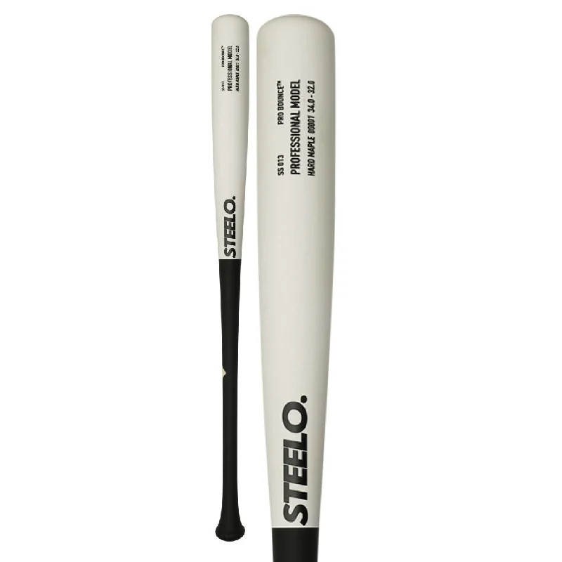 Baseball Bat With Pro Specs-Pro Bounce™ 013 Maple Baseball Bat - Matte Black/Matte Whitewashed