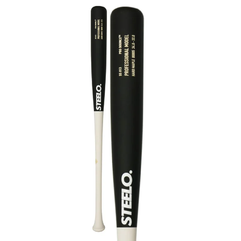 Baseball Bat For Senior Comfort-Pro Bounce™ 013 Maple Baseball Bat - Matte Whitewashed/Matte Black