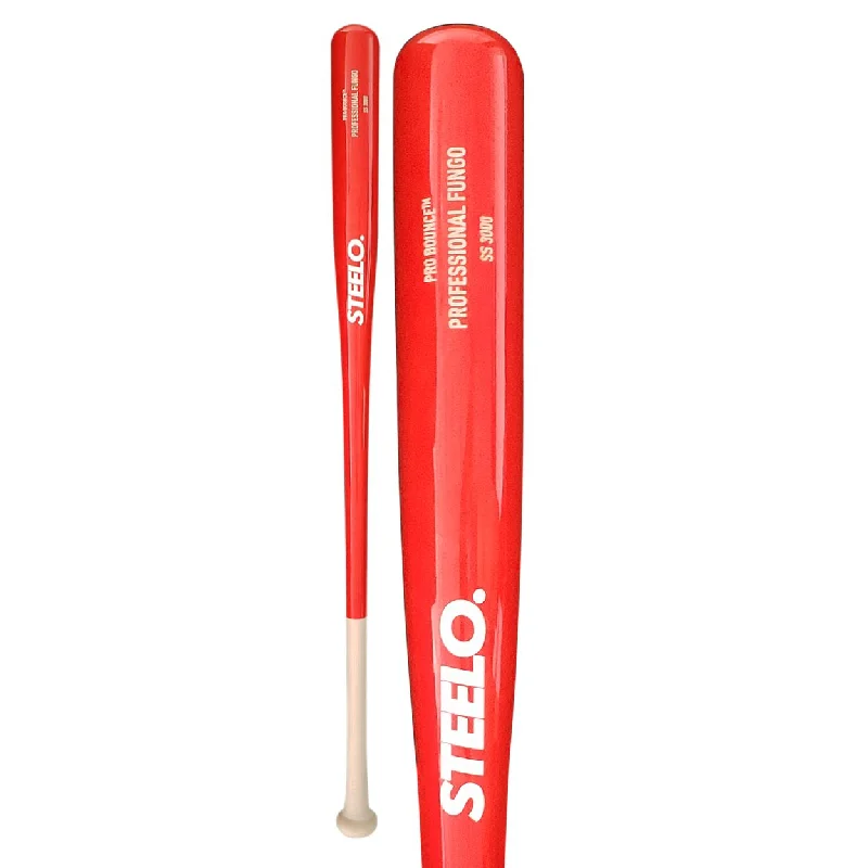 Baseball Bat With Simple Style-Pro Bounce™ 3000 Maple Fungo Bat - Natural/Red