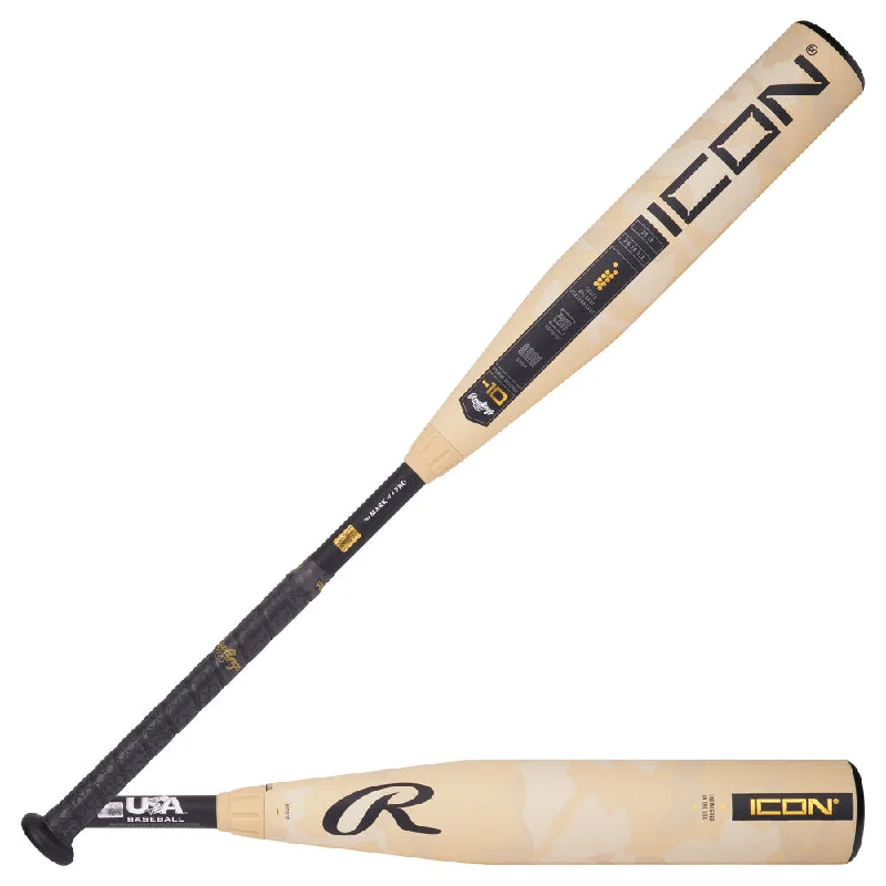 Baseball Bat With Retro Grain-Rawlings Icon USA Baseball Bat Drop 10 RUS5I10