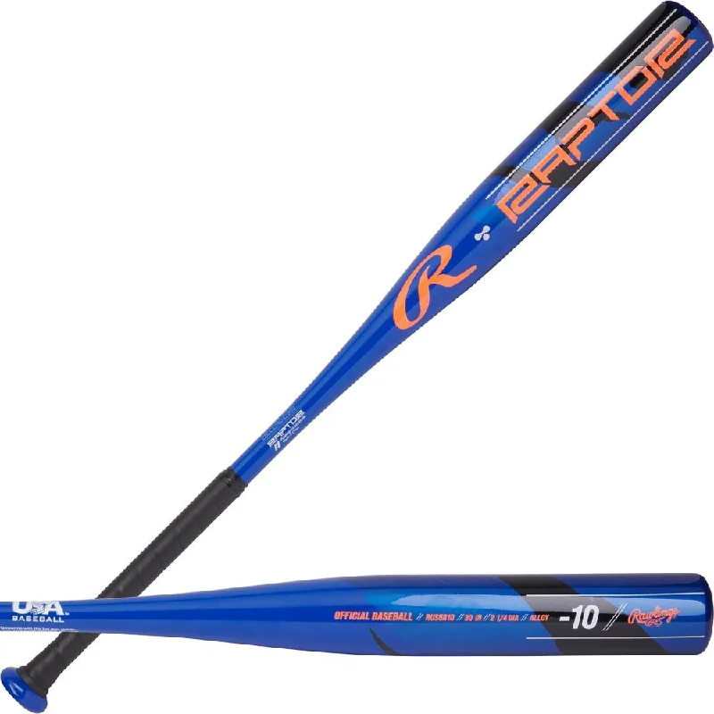 Baseball Bat With Vibration Dampening-Rawlings Raptor USA Baseball Bat Drop 10 RUS5R10